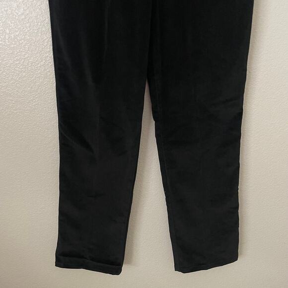 St. John Sport Marie Gray Pants Womens Size 2 Black High Rise Velvet Straight - Picture 5 of 14